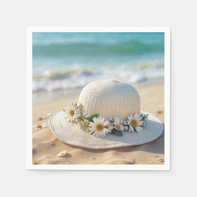 Summer Beach Hat Napkins (Front)