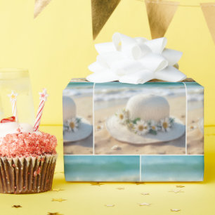 Summer Beach Hat Wrapping Paper