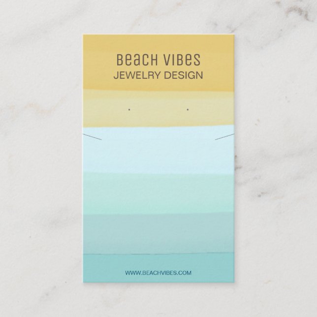 Summer Beach Jewelry Display Card (Front)