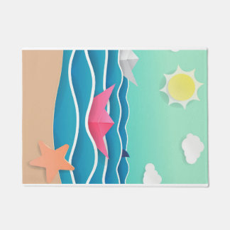 Summer Beach Landscape Doormat