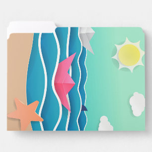 Summer Beach Landscape File Folder