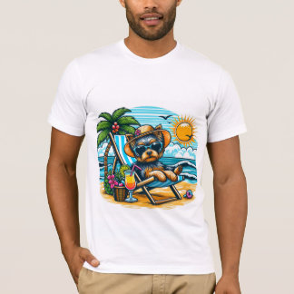 Summer Beach Men Yorkshire Terrier T-Shirt