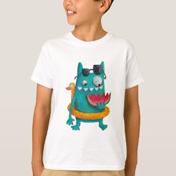 Summer Beach Monster T-shirt by colonelle at Zazzle