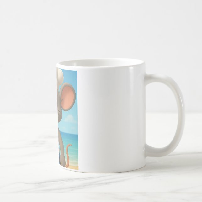 Summer Beach Mouse Mug | Cute Cartoon Ice Cream Va (Right)