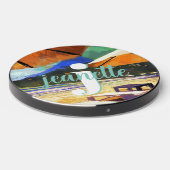 Summer Beach Name Monogram Wireless Charger (Front 2)