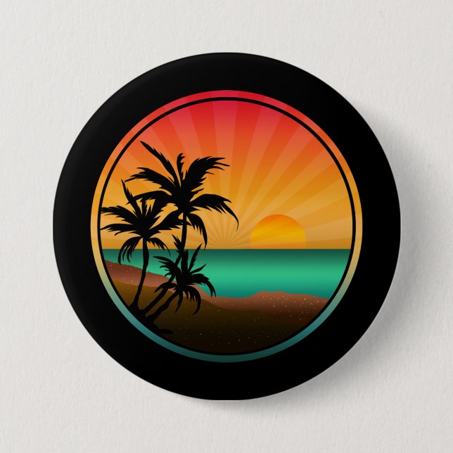 SUMMER BEACH NATURE BUTTON (Front)