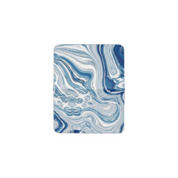 summer beach nautical waves watercolor blue swirls card holder