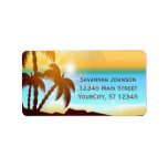 Summer Beach Palm Trees Custom Address Labels at Zazzle
