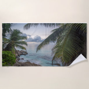 Summer Beach  Palm Trees  Towel
