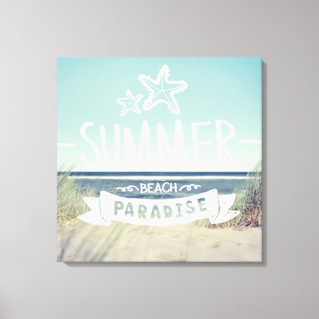 Summer Beach Paradise Canvas Print (Front)