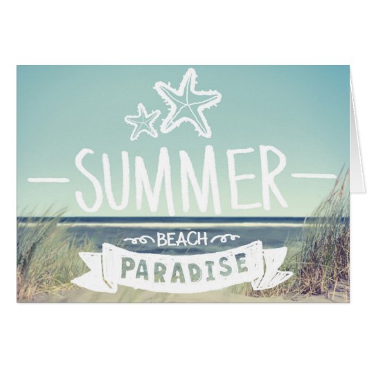 Summer Beach Paradise Cards (Front Horizontal)
