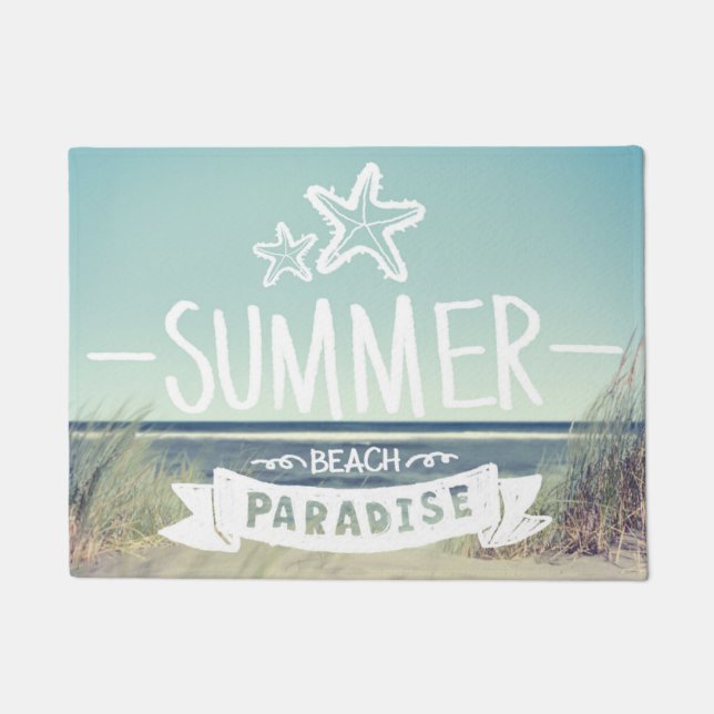 Summer Beach Paradise Doormat (Front)
