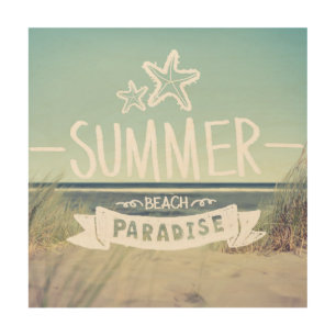 Summer Beach Paradise Wood Wall Decor