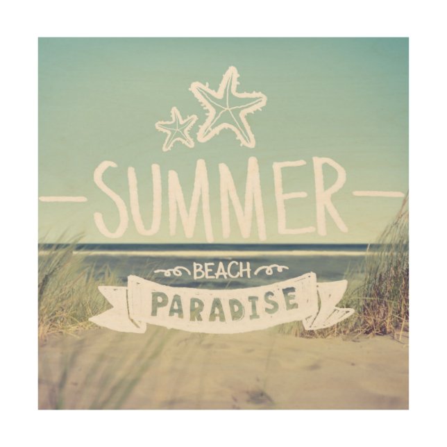 Summer Beach Paradise Wood Wall Decor (Front)