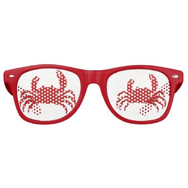 Summer Beach Party Crabs Retro Sunglasses