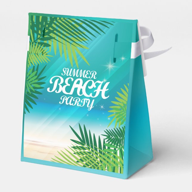 Summer Beach Party Favor Boxes (Back Side)
