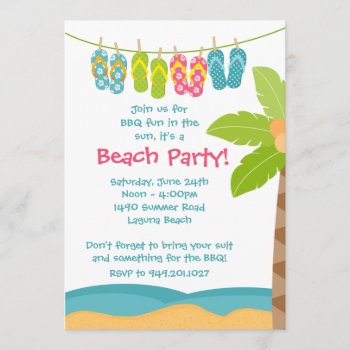 Summer Beach Party Invitation by eventfulcards at Zazzle