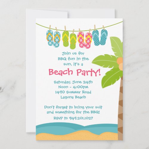 Summer Beach Party Invitation
