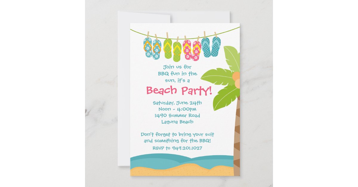 Summer Beach Party Invitation | Zazzle