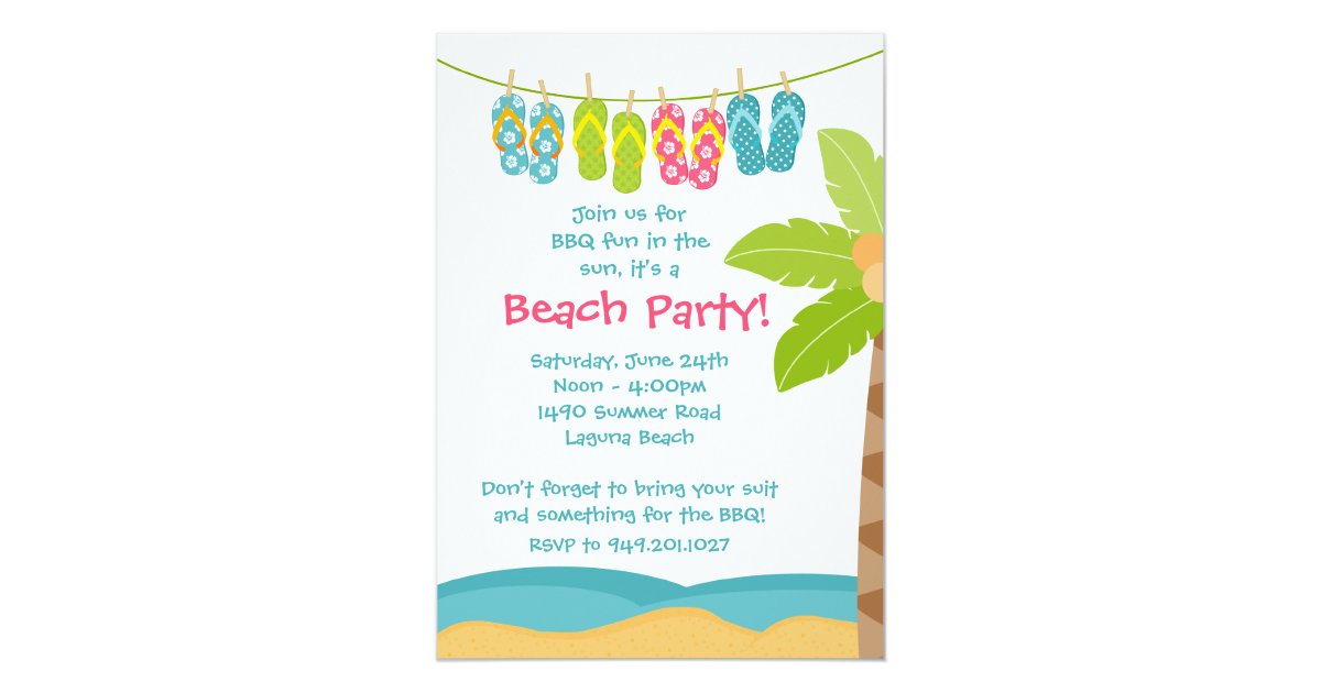 Summer Beach Party Invitation | Zazzle