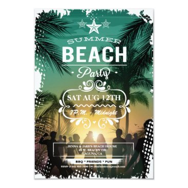 Summer Beach Party Invitation Summer Beach Party Invitation