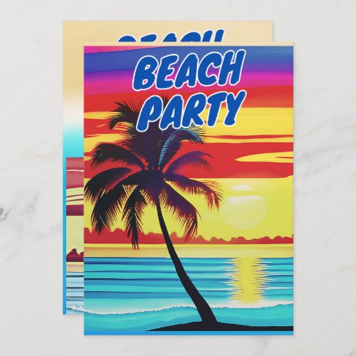 SUMMER BEACH PARTY INVITATION