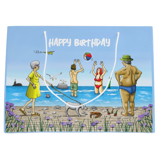 Summer Beach Party Large Gift Bag (Front)
