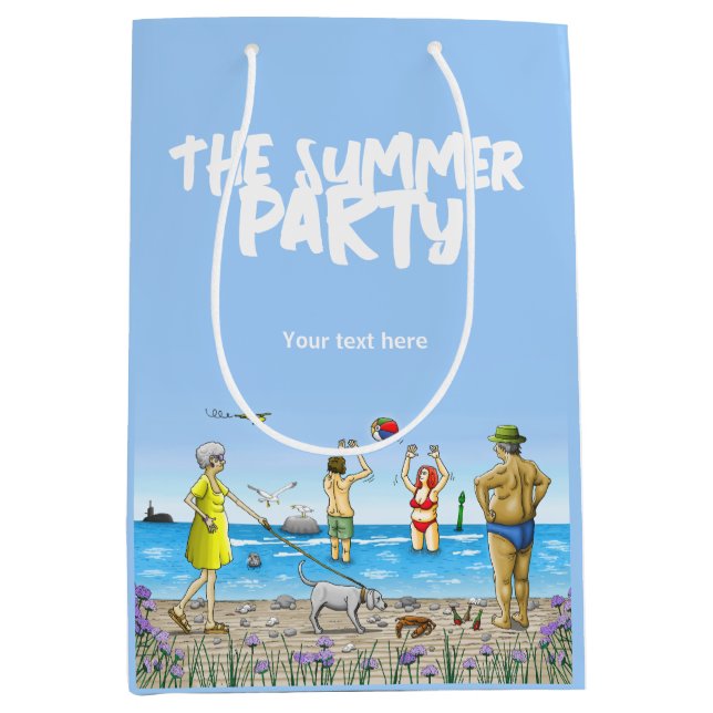 Summer Beach Party Medium Gift Bag (Front)