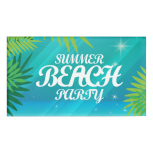 Summer Beach Party Name Tag