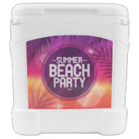Summer Beach Party Night Rolling Cooler