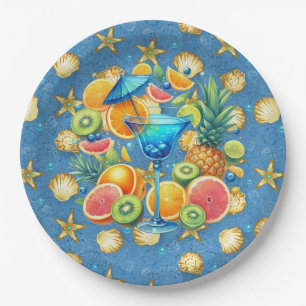 Summer Beach Party  Paper Plates
