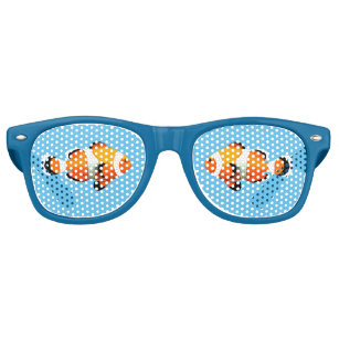 Summer Beach Party Tropical Clown Fish Theme Retro Sunglasses