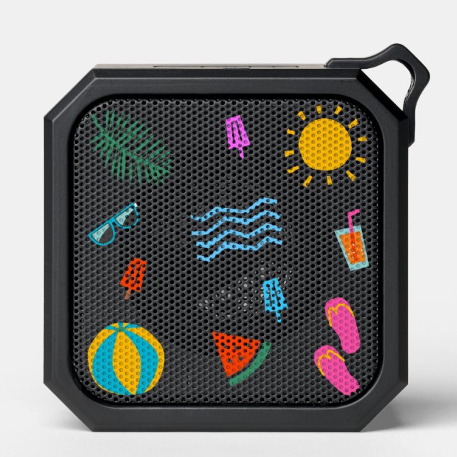 Summer Beach Pattern Bluetooth Speaker (Front)