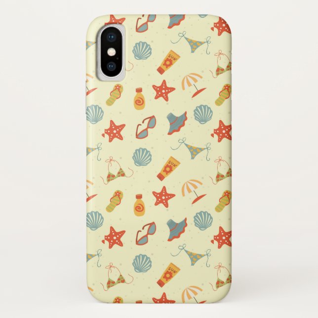 Summer Beach Pattern Case-Mate iPhone Case (Back)