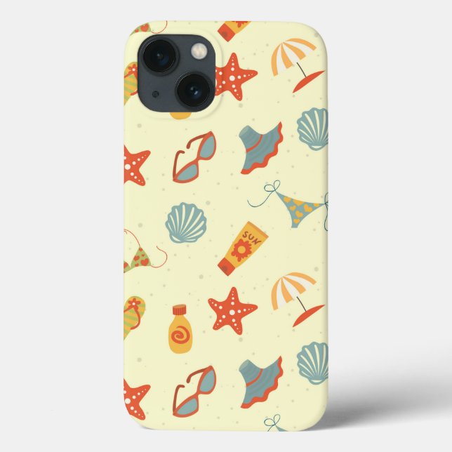 Summer Beach Pattern Case-Mate iPhone Case (Back)
