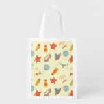 Summer Beach Pattern Grocery Bag