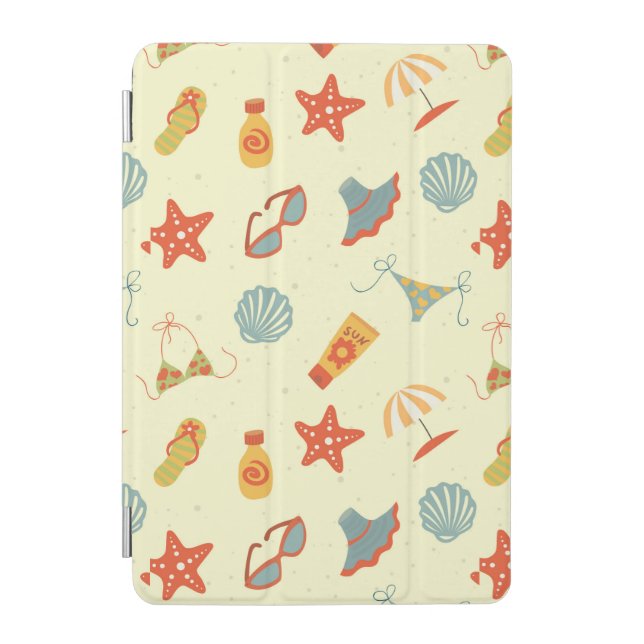 Summer Beach Pattern iPad Mini Cover (Front)