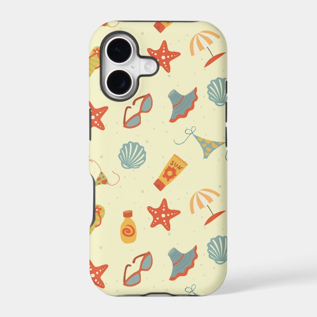 Summer Beach Pattern Iphone Case (Back)