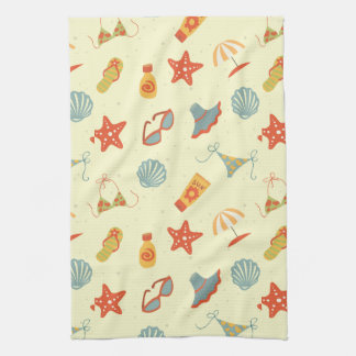 Summer Beach Pattern Kitchen Towel