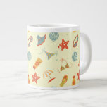 Summer Beach Pattern Large Coffee Mug