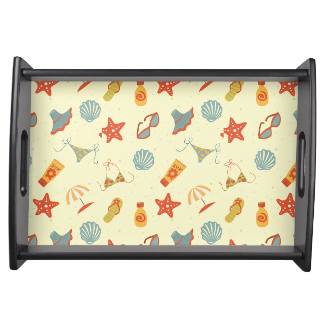 Summer Beach Pattern Serving Tray (Front)