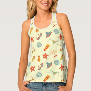 Summer Beach Pattern Tank Top