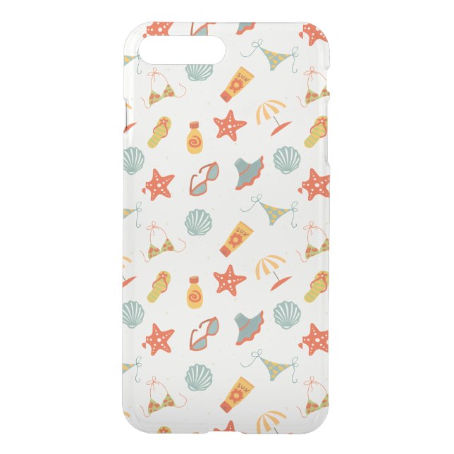 Summer Beach Pattern Uncommon iPhone Case (Back)