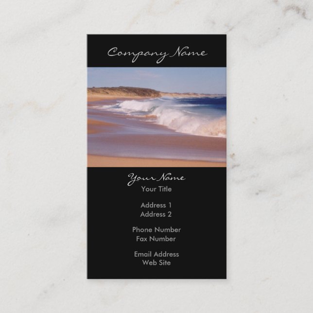 Summer Beach Photo Business Card (Front)