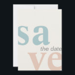 Summer Beach Photo Save The Date<br><div class="desc">"Save" in extra large letters and a place for that special photo on the back.</div>