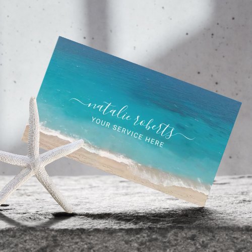 Summer Beach Photography Event Planning Business Card