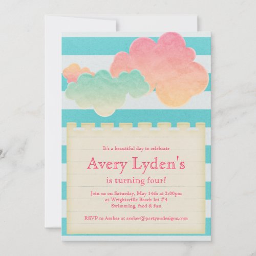 SummeR Beach Pool Party Baby Shower Bridal Invite