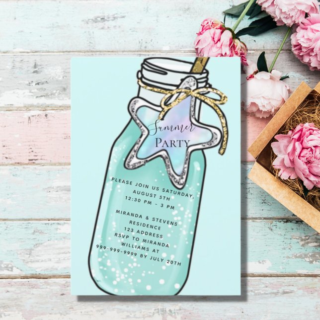 Summer beach pool party invitation (Creator Uploaded)