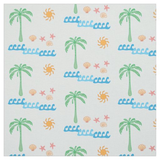 Summer Beach Print Fabric