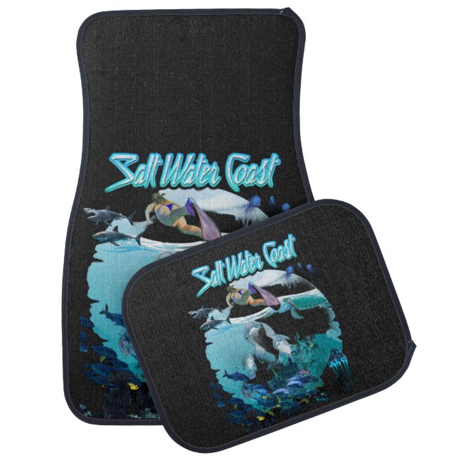 Summer Beach  Property Car Floor Mat (Set)